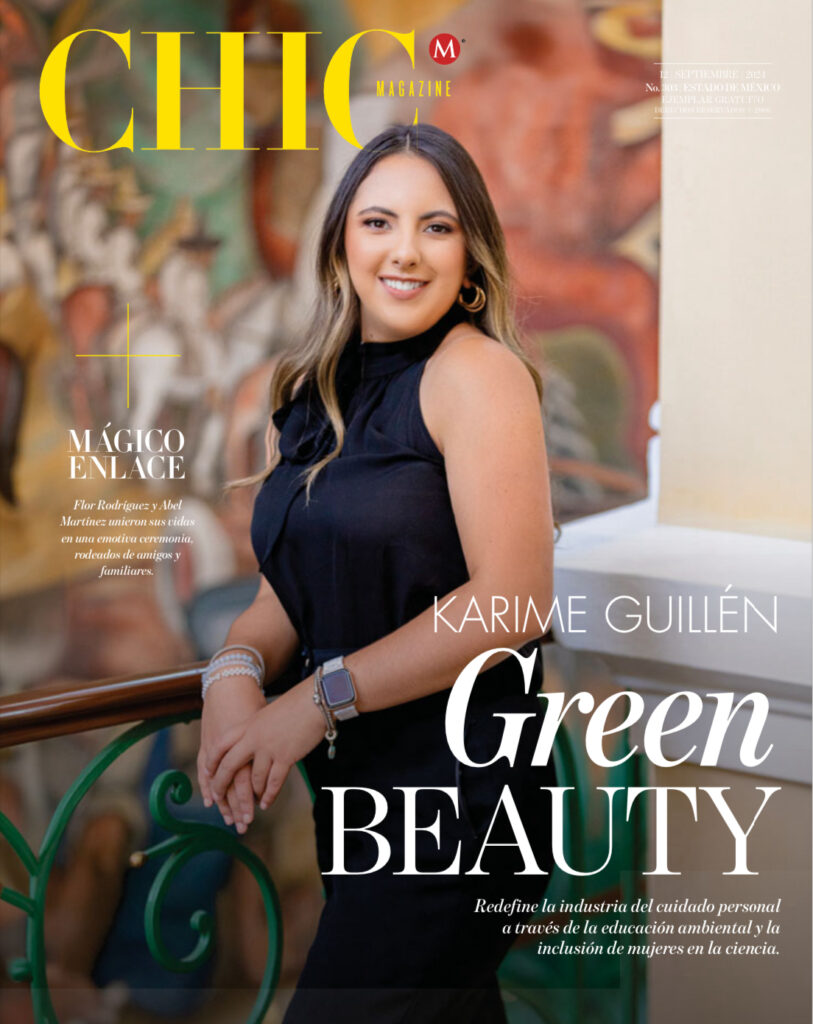 Karime Guillen en una portada de revista sobre Green Beauty